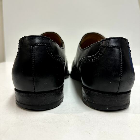 Crockett & Jones x Peal & Co. x Brooks Brothers Monk Strap Wingtip Black 324 11 - Picture 6 of 13